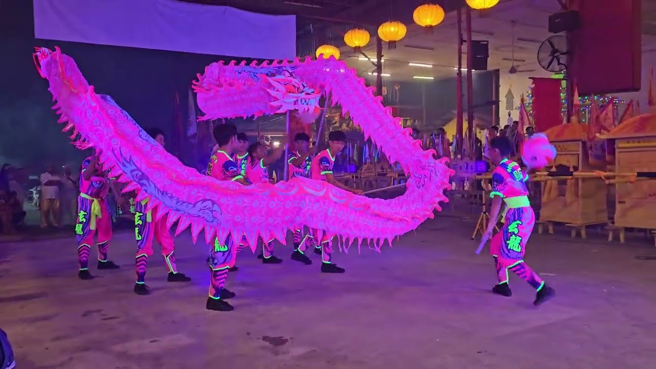 2023 Hot Pink Dragon Dance Performance by Xuan Long Sabah | Nam Tien Kong Jiu Wang Ye Day 6