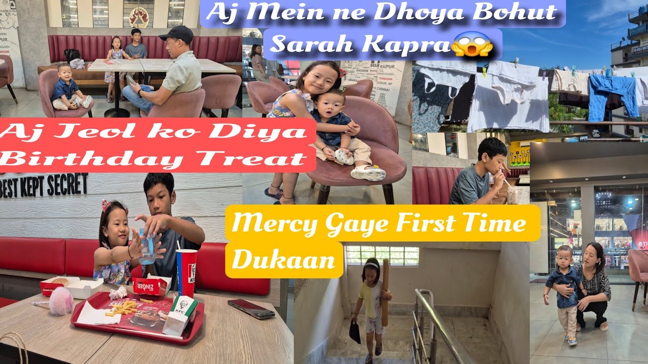 Aj Joel ko Diya Birthday Treat | Mercy First time Gaya Dukaan| Aj Mein Ne Dhoya Bohut Sarah Kapra 😱