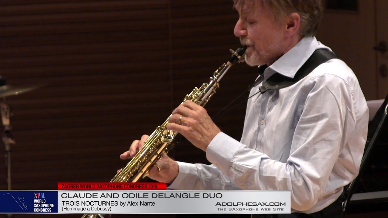 Trois Nocturnes by Alex Nante   Claude and Odile Delangle Duo   XVIII World Sax Congress 2018 #adolp