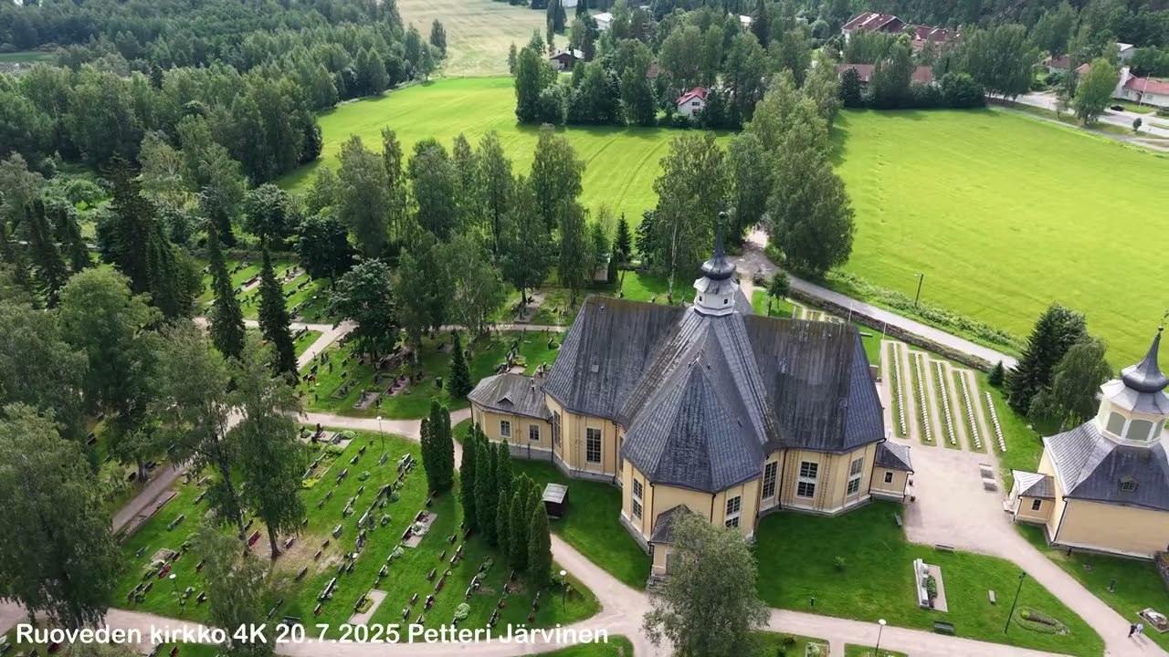 Ruoveden kirkko drone 4K