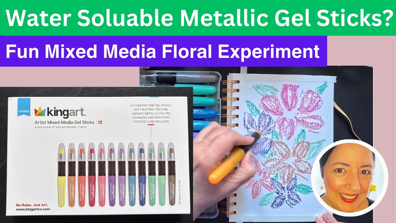 Are Metallic Gel Sticks Worth It? King Art Mixed Media Test on Black & White Paper