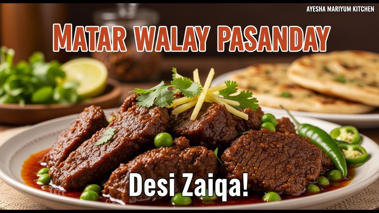 Delicious Matar Walay Pasanday Recipe — Desi Zaiqa! | Ayesha Mariyum Kitchen