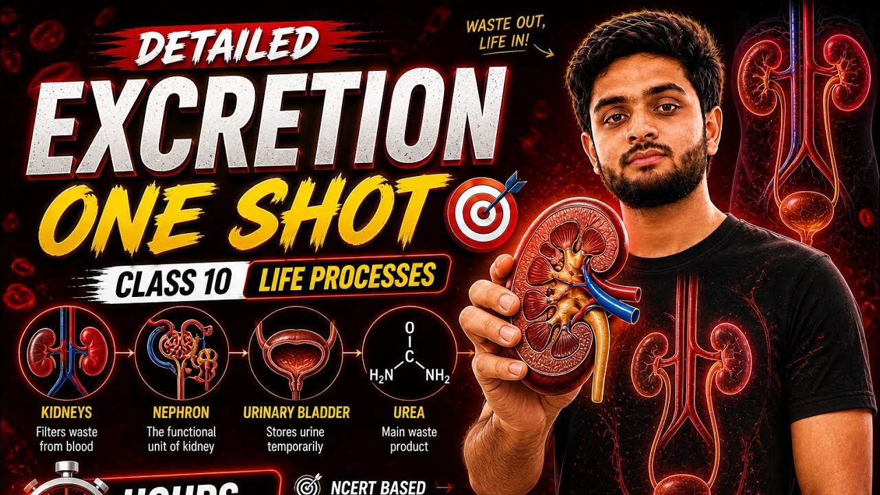 Excretion One Shot 2027 Board Exam | Life Processes Full Chapter in 80 Mint | Class 10 Biology #yt