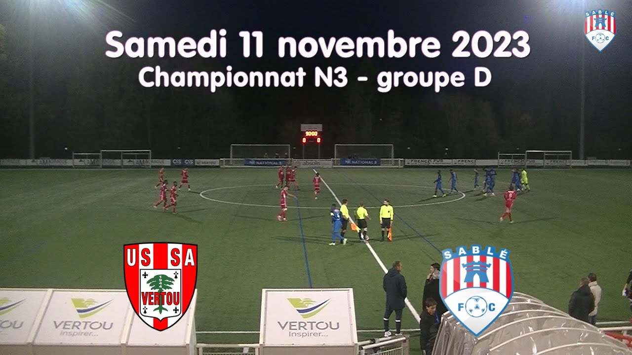 Résumé N3 USSA Vertou - Sablé FC, 11 novembre 23