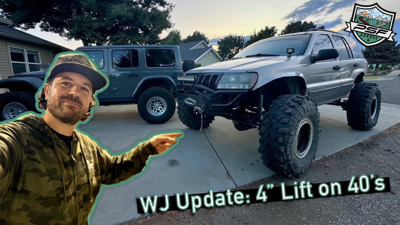 Jeep Grand Cherokee на 40-дюймовых колесах с лифтом всего на 4 дюйма