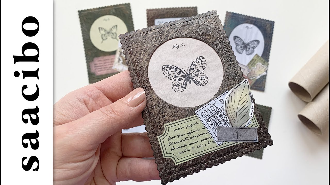 Junk Journal Ephemera Made from Recycled Paper Towel Rolls #saacibo