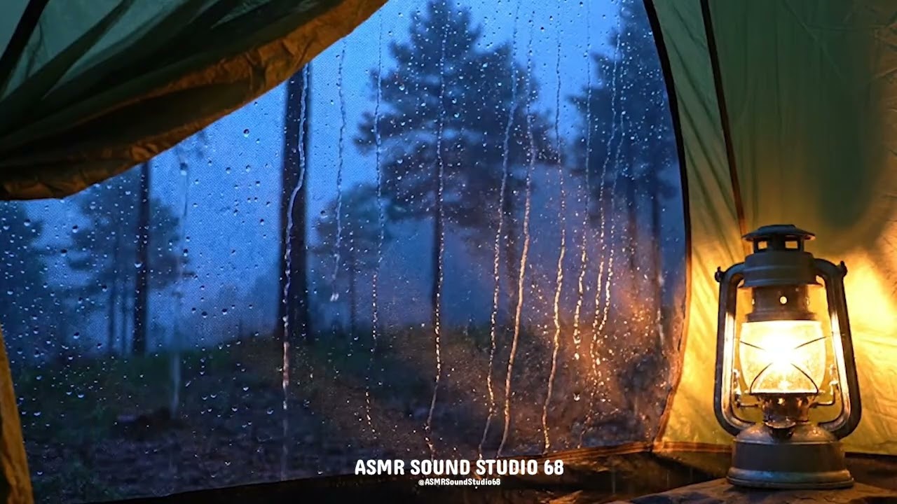 Gentle Rain on Tent for Sleeping 🌙 Peaceful Camping Night Sounds