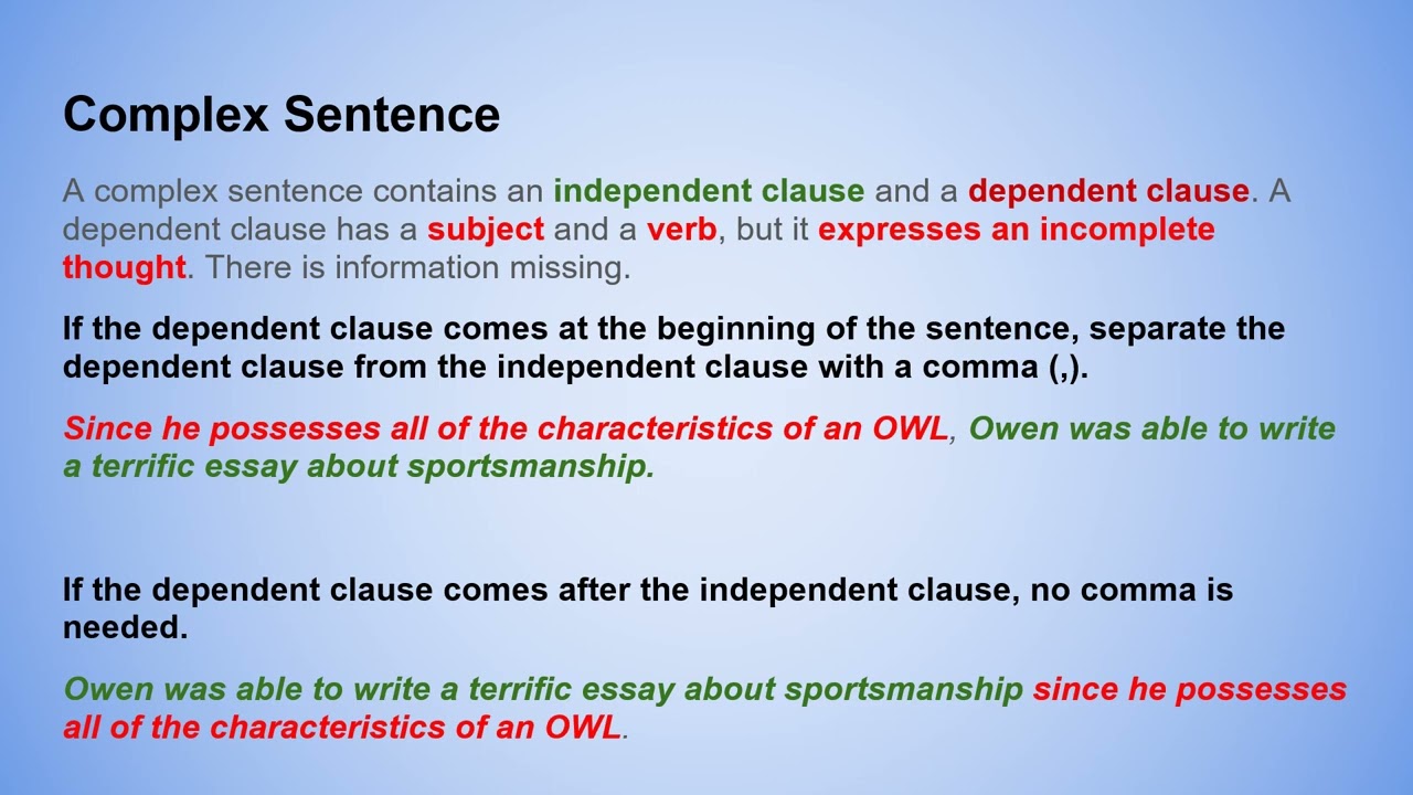 Sentence Variety