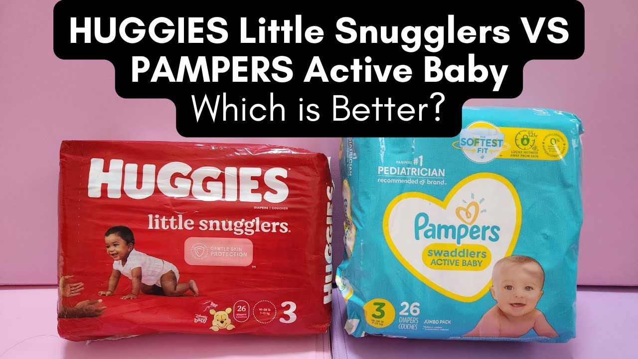 Huggies Little Snugglers vs Pampers Swaddlers Active Baby (Size 3) Comparison Video