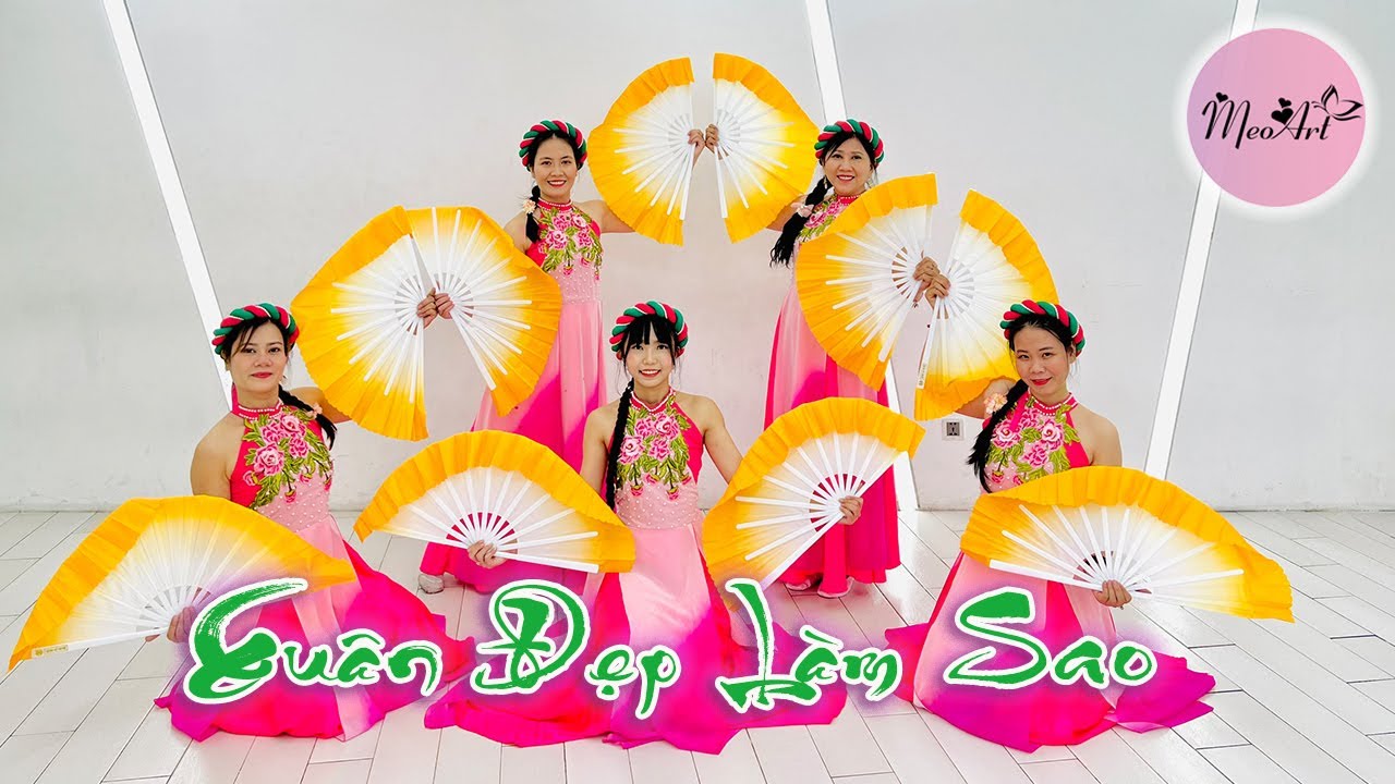 Múa Xuân Đẹp Làm Sao | Múa Quạt chào Xuân 2024 - Meo Art Dance Class (Video 4K)