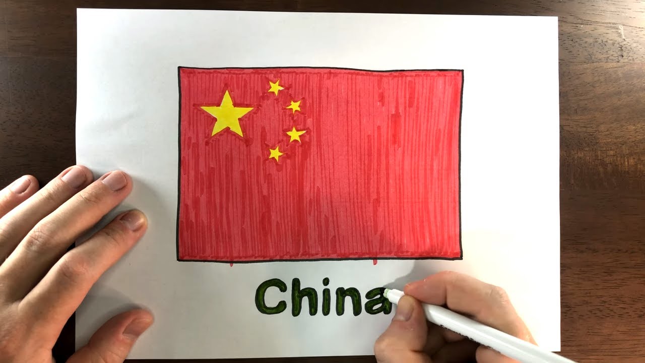 Coloring The China Flag | Coloring Flags Of The World