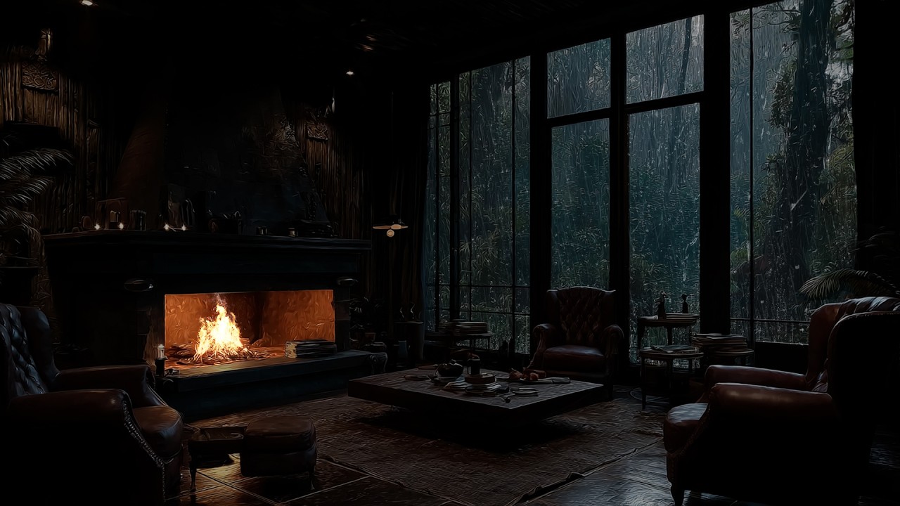 Forest Rainstorm ⛈️ Heavy Rain on Window | Immersive Night Ambience for Deep Sleep