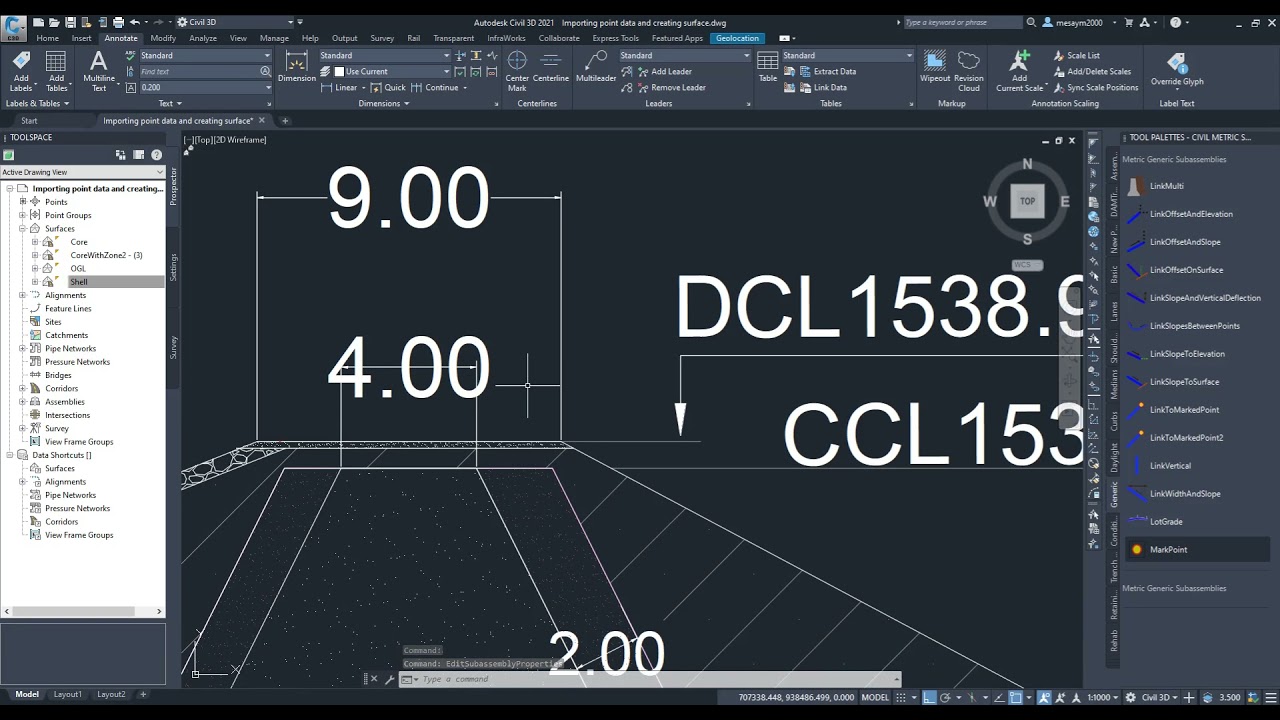 Embankment Dam Design using #Civil 3D Video 5