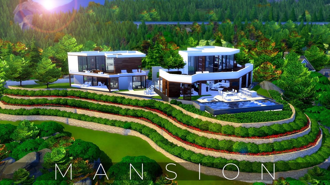 The Sims 4 Speed Build | LUXURIOUS HILLTOP MANSION | NOCC