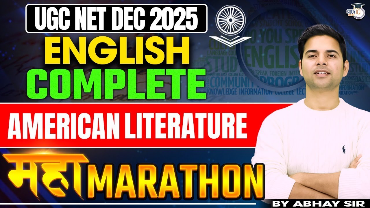UGC NET DEC 2025 | ENGLISH COMPLETE American Literature महा -MARATHON