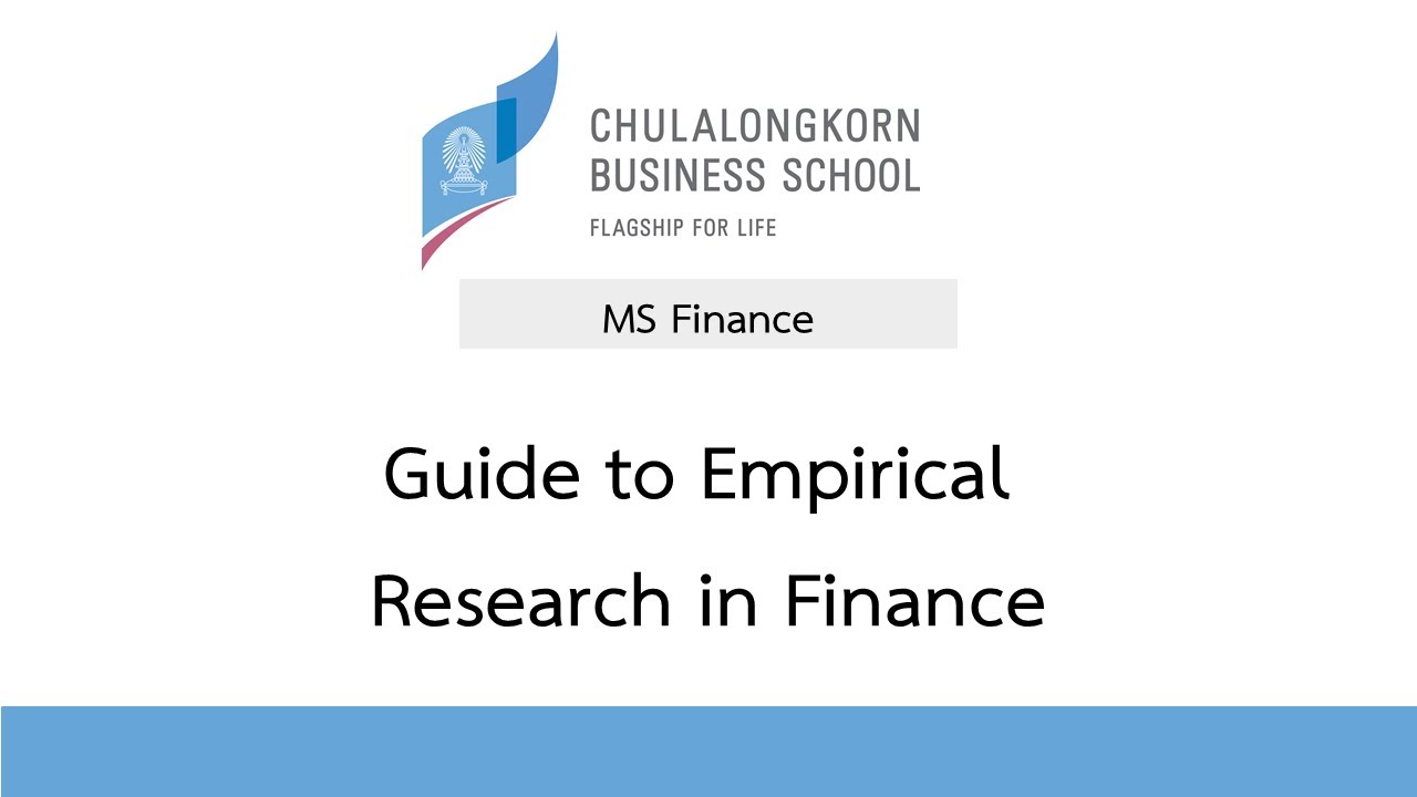 The MSF Guide to Empirical Research in Finance