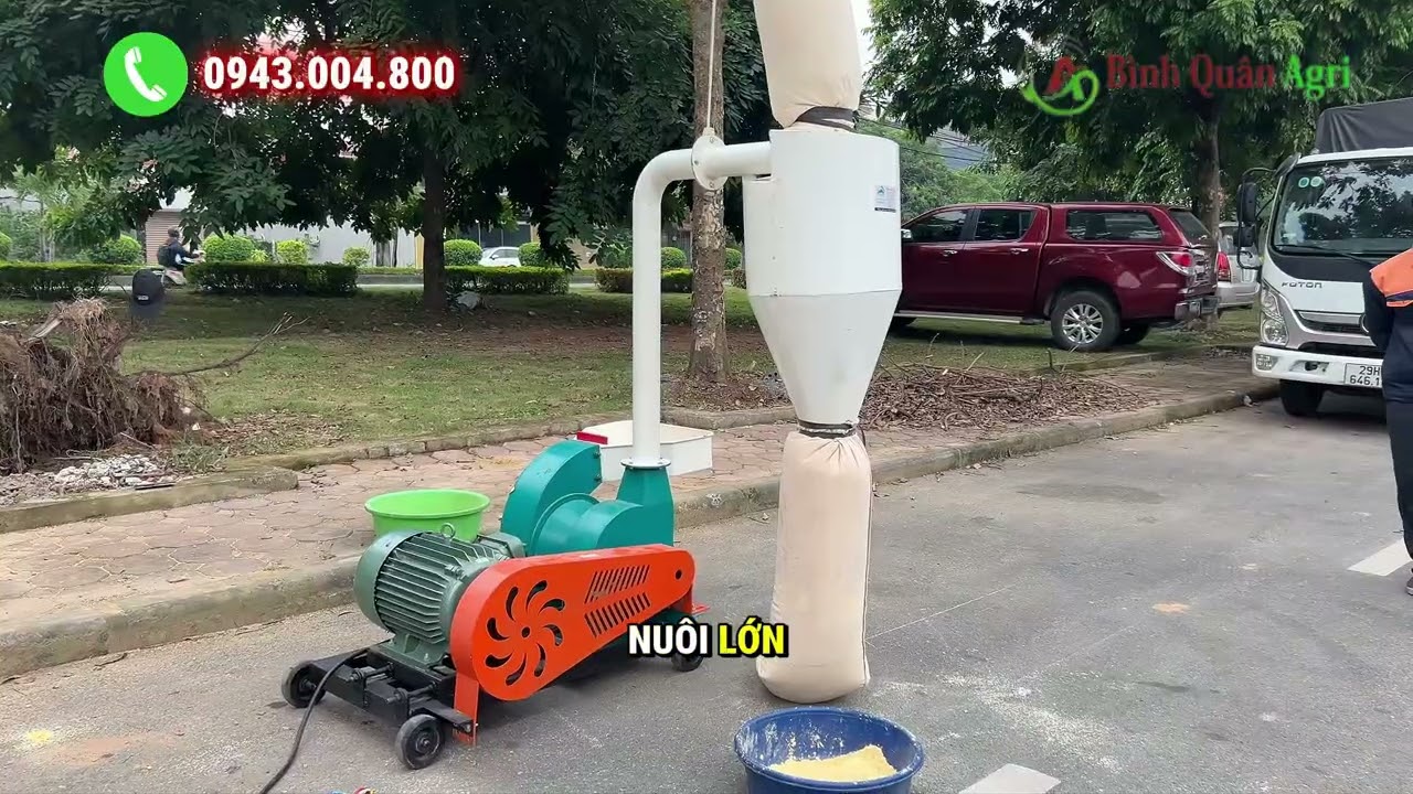 Máy Nghiền Thức Ăn Chăn Nuôi KS140 - Không sàng - Không bụi - Không thất thoát nguyên liệu