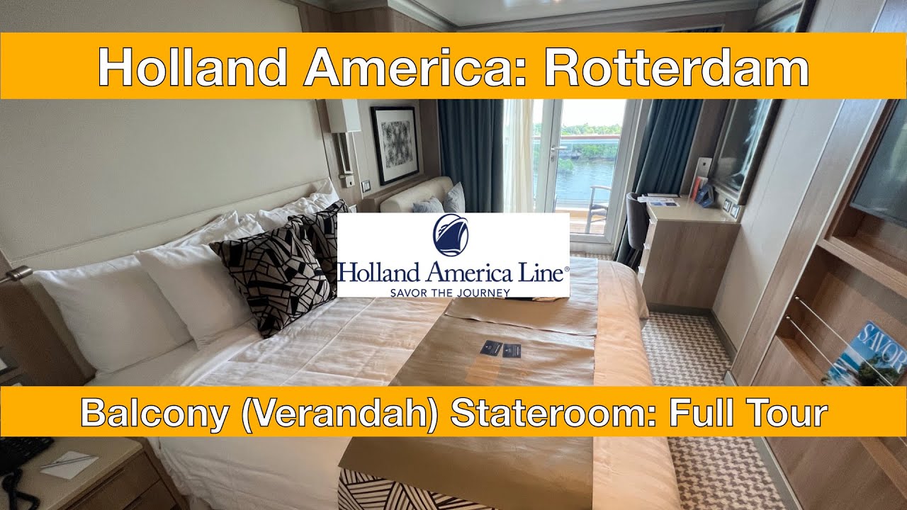 Holland America — Роттердам — экскурсия по каюте с балконом (верандой) / отдельной каюте