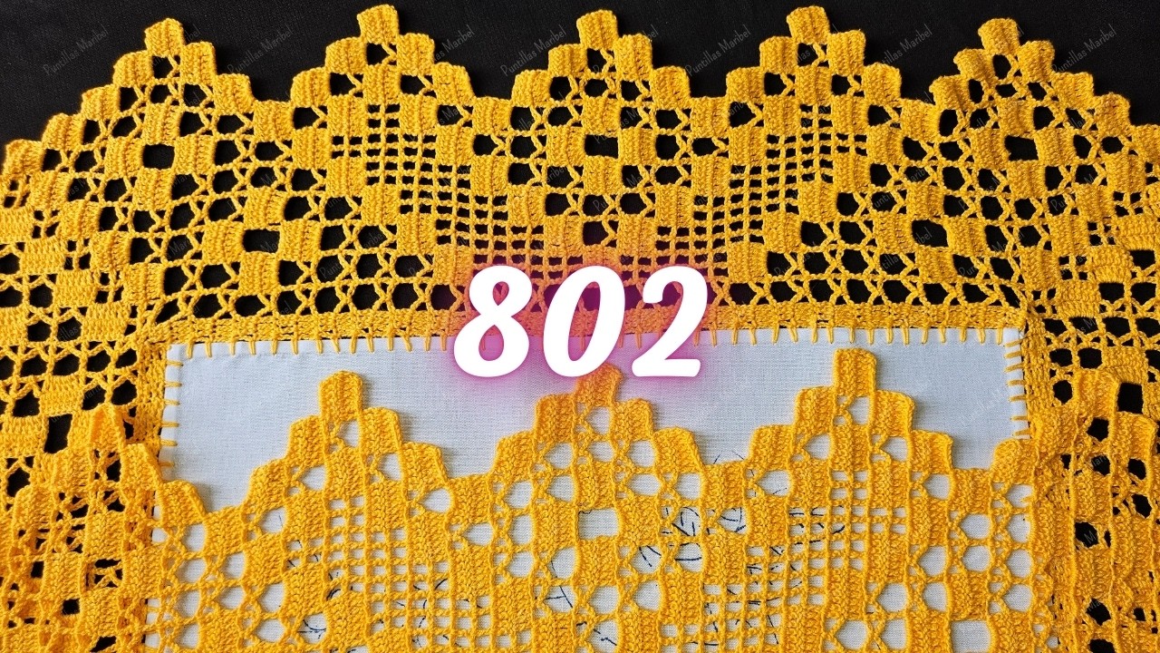 Te enseño a tejer esta hermosísima orilla para tus servilletas o manteles | Puntilla 802 - Parte 1