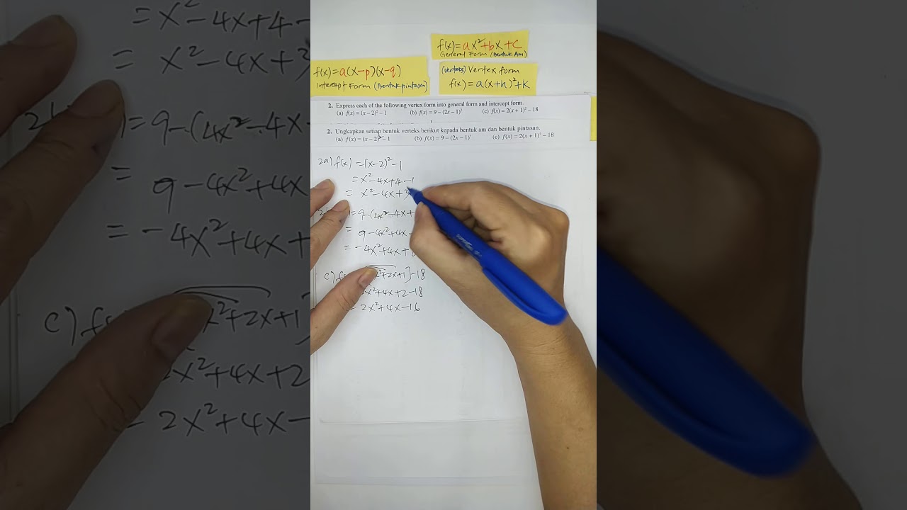 2.8 Q2⌛️Vertex/General/Intercept Form(Verteks/Am/Pintasan)
