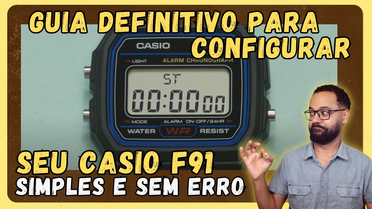 Como acertar/ajustar e usar fun&ccedil;&otilde;es do CASIO F91W e SKMEI 1412 Ezequias Relojoeiro