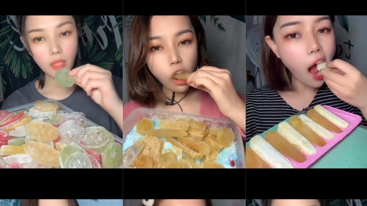 Sungirl's hard ice eating videos