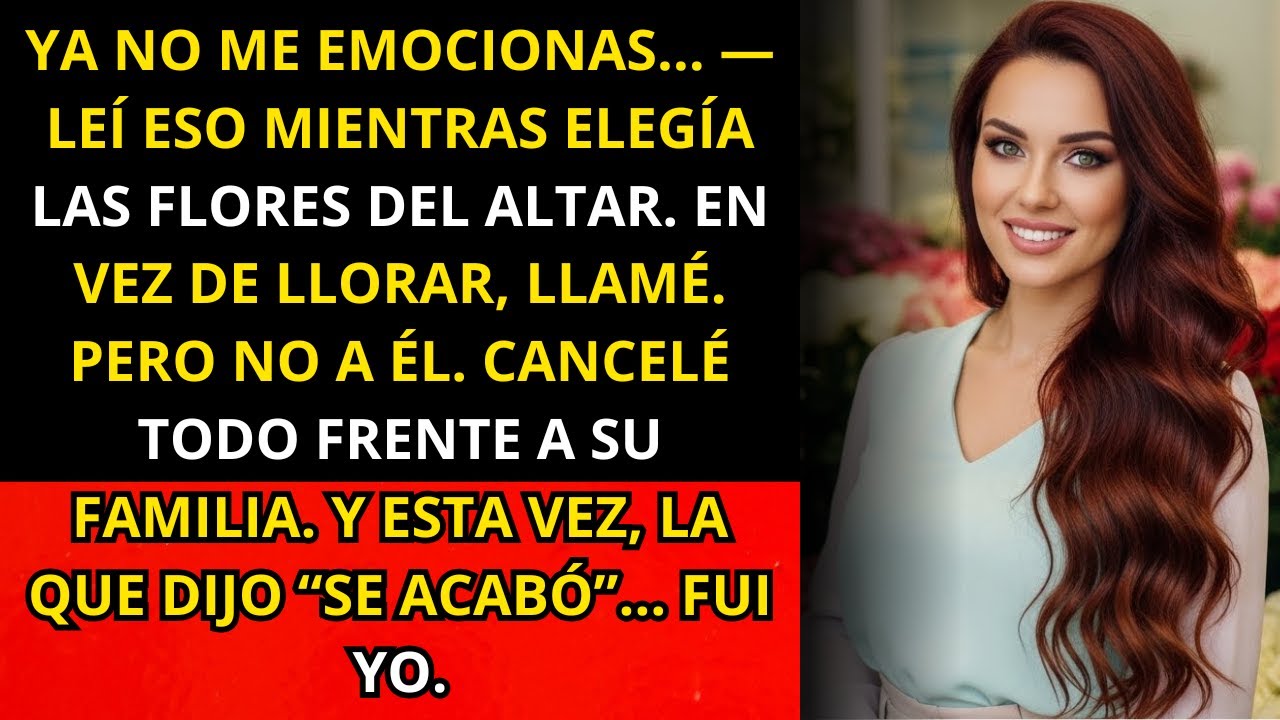 “Ya no me emocionas” — leí su mensaje en medio de los preparativos de la boda, e hice la llamada..