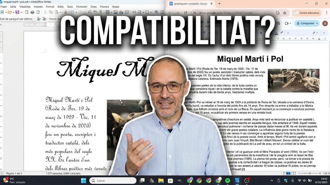 Com treballar un document amb diferents processadors de text