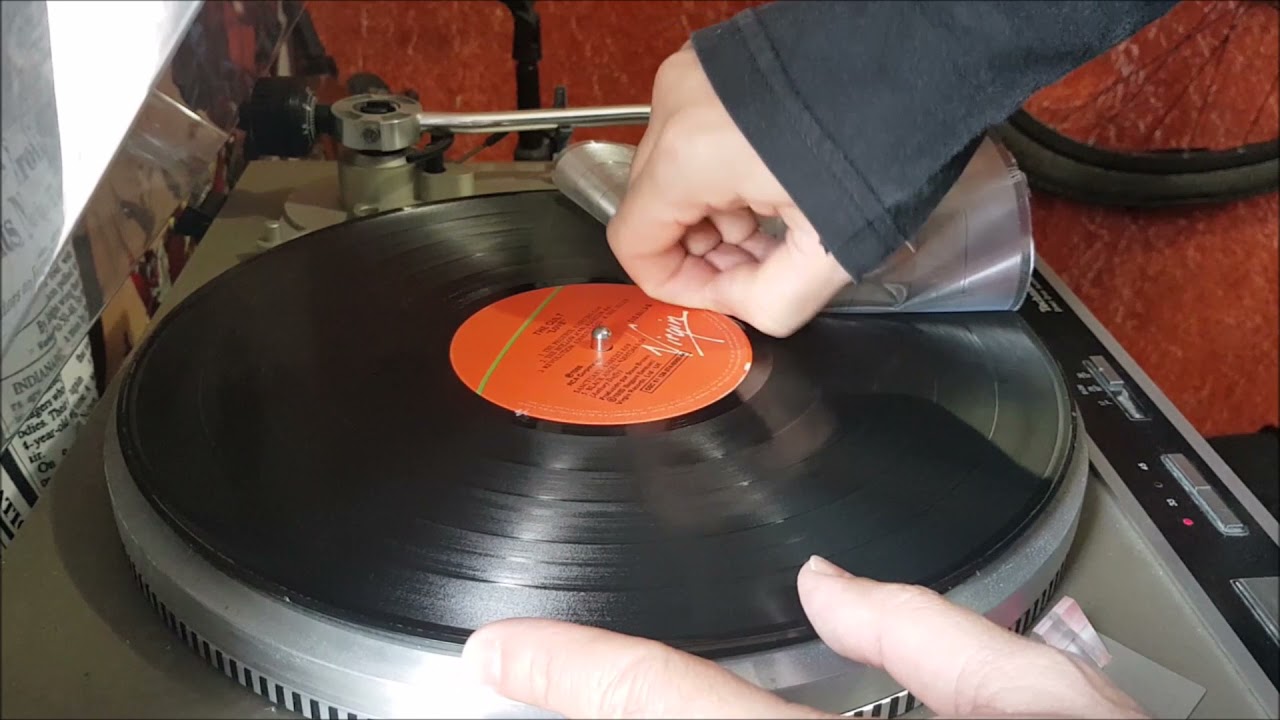 Limpeza de disco de vinil com cola branca