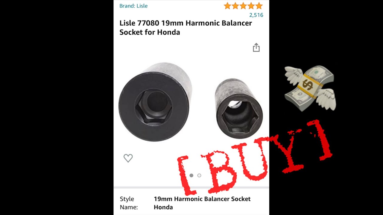 87-91 Honda 3Gen Prelude - (fixed) Crankshaft bolt removal｜Lisle 77080 19mm Harmonic Balancer