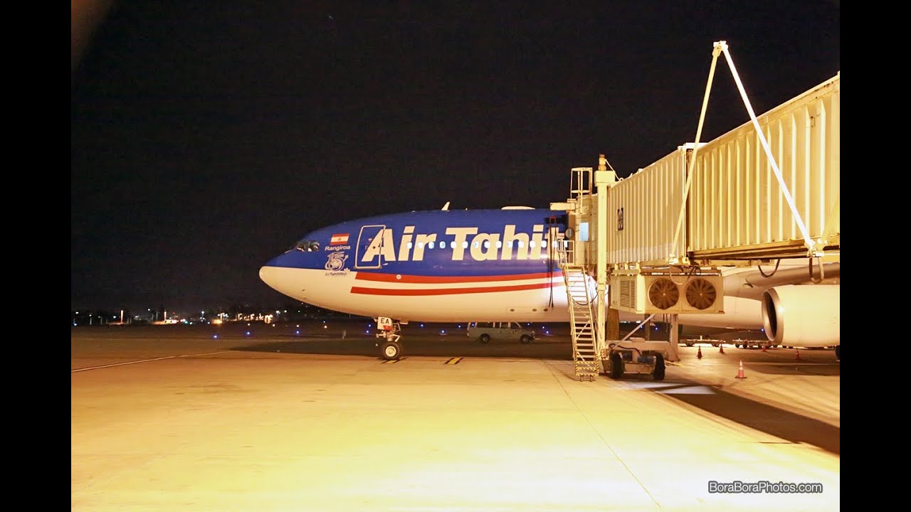 Air Tahiti Nui night flight to Papeete