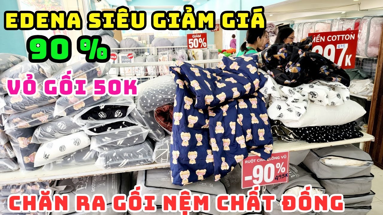CHẤN ĐỘNG! EDENA GIẢM GIÁ SẬP SÀN 90% CHĂN GA GỐI NỆM TẾT 2026, NGƯỜI SÀI GÒN CHEN NHAU MUA SẮM