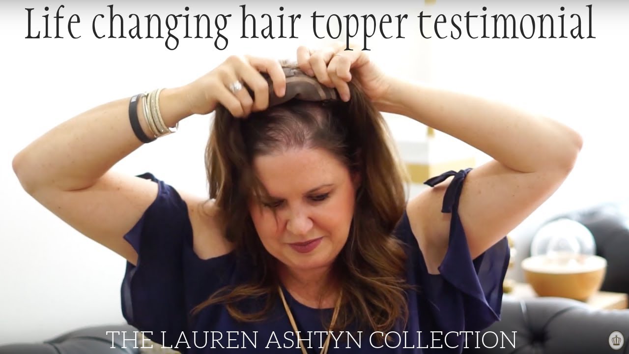 Thin hair hair loss video testimonial hair extension topper piece