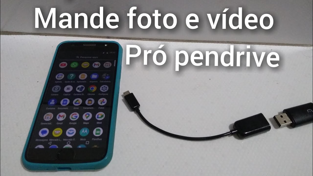 Como transferir vídeo e foto do celular pró pendrive,(passo a passo)
