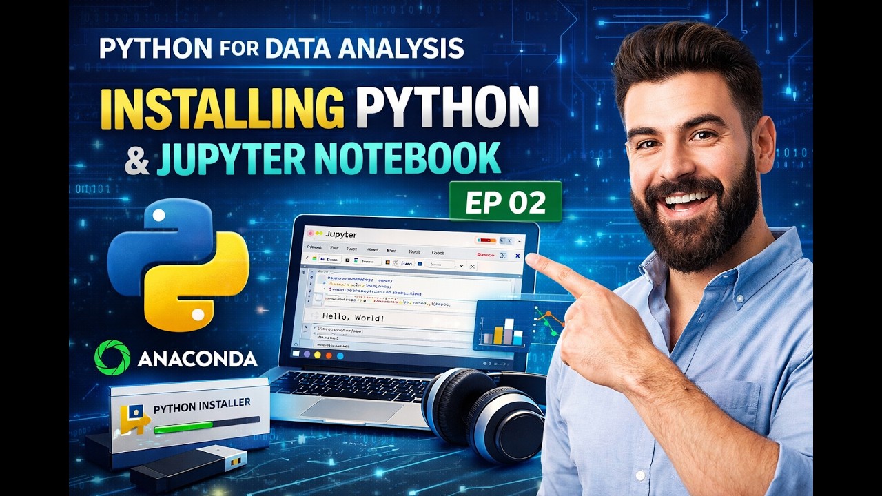 Python for Data Analysis EP 02 | Installing Python & Jupyter Notebook |  Assignment On Click