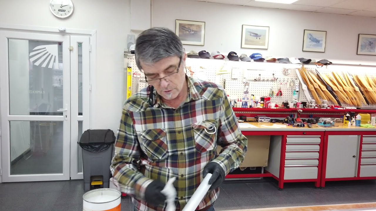 RC Model uçak için  Karbon hortum (sock) kullanarak Aliminyum kanat borusu için kılıf yapımı