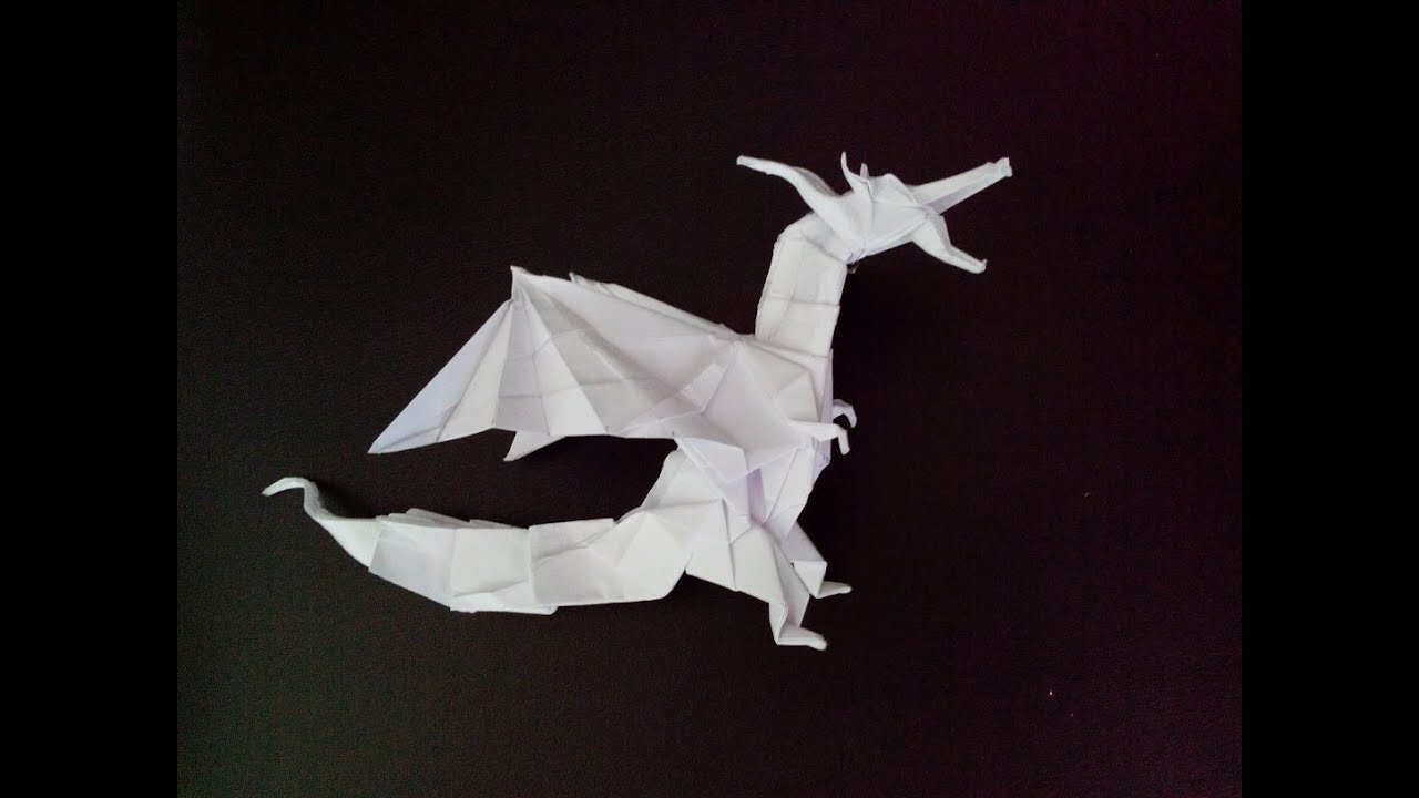 Стоячий дракон оригами, dragon origami (Kade Chan)