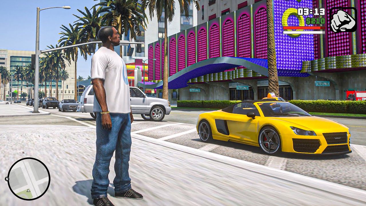 GTA San Andreas: Remastered - Las Venturas & San Fierro DLC Gameplay [GTA 5 PC Mod]