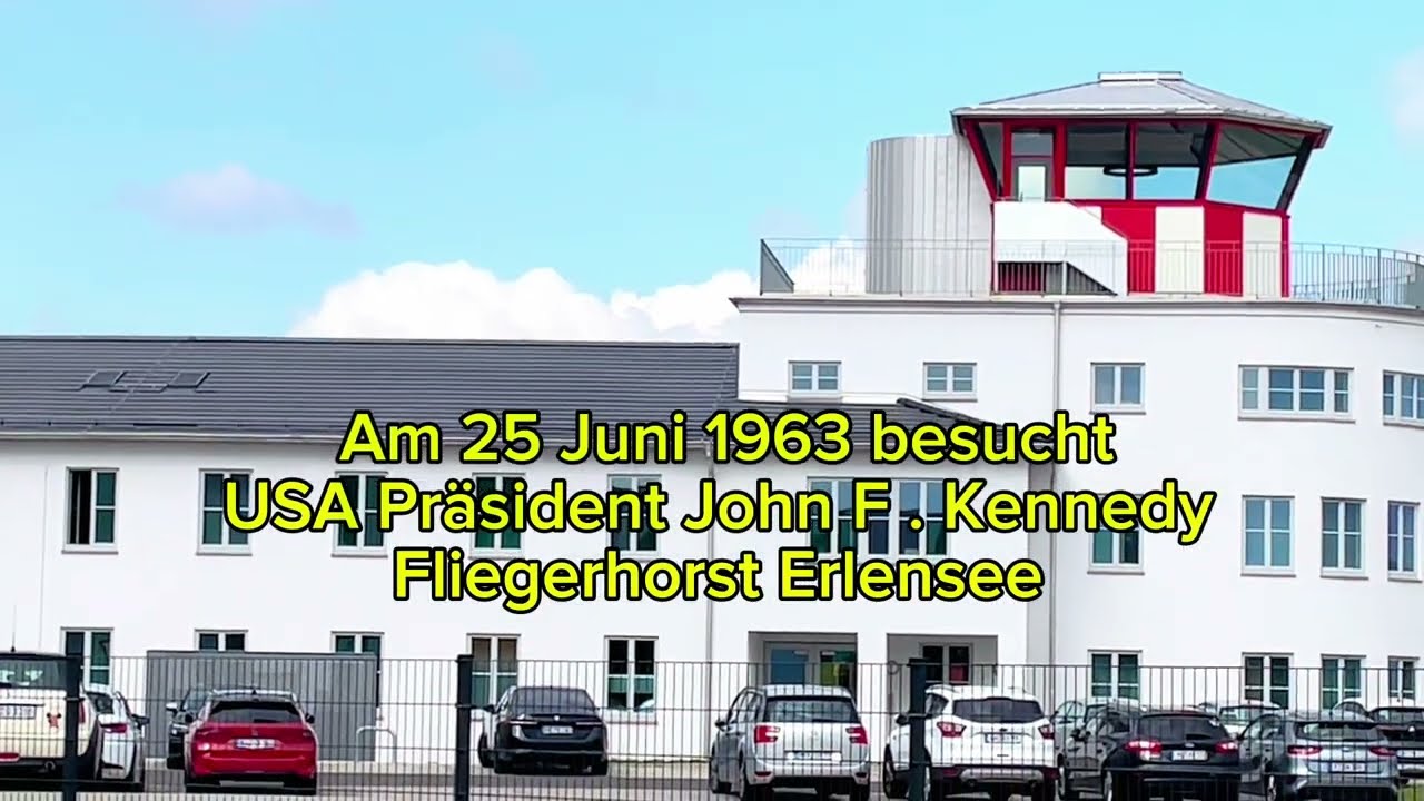 Wanderwege Fliegerhorst Stadt Erlensee 25-juni 1939 USA präsentiert John F.Kennedy besuchte#