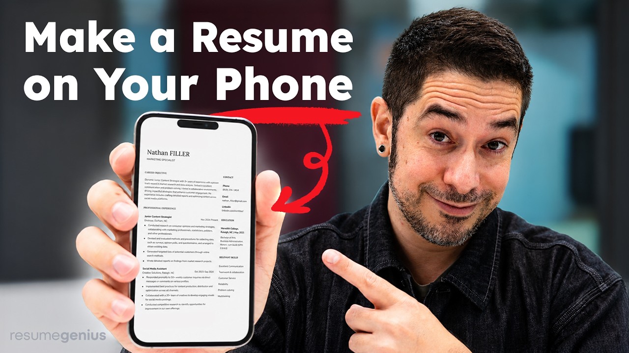 Make a Resume on Your Phone in Minutes | No Computer Needed