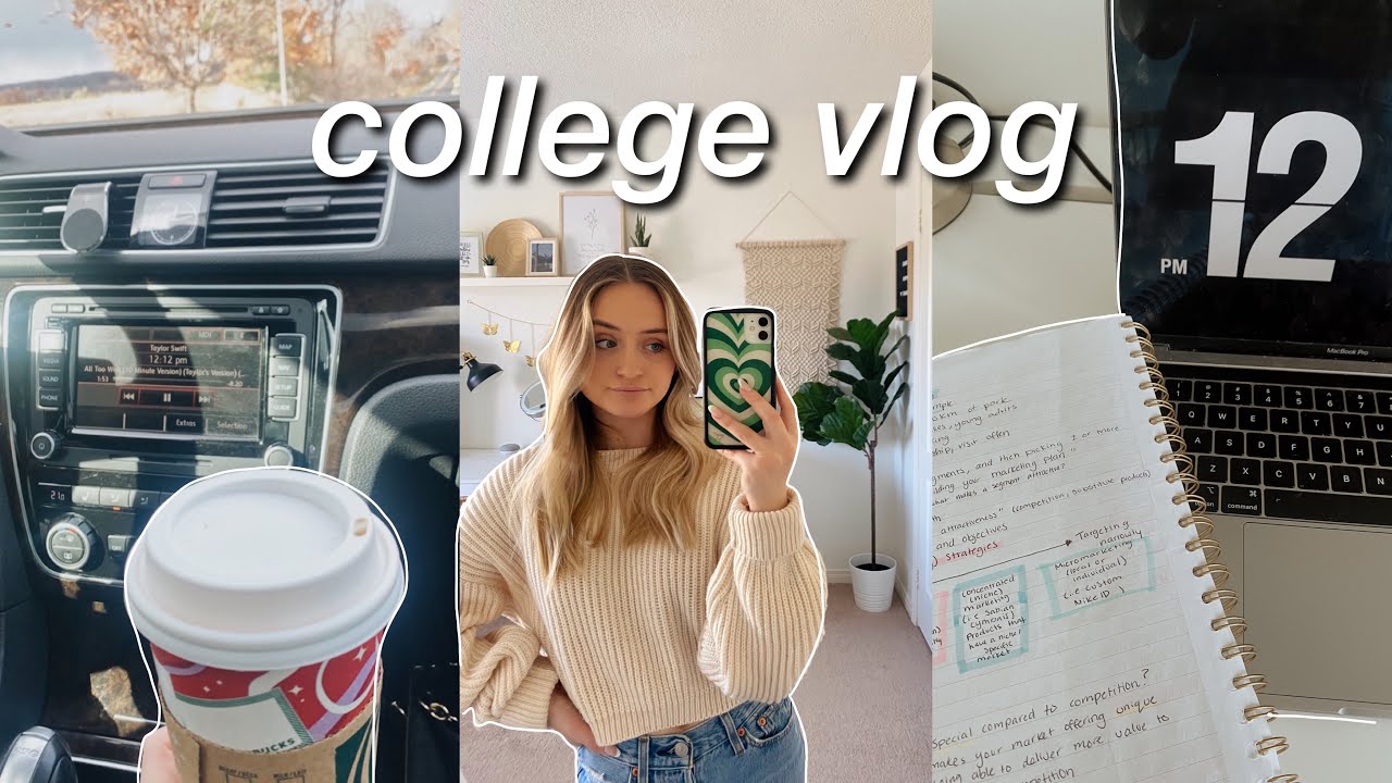 college vlog// school, shopping, new hair & more!