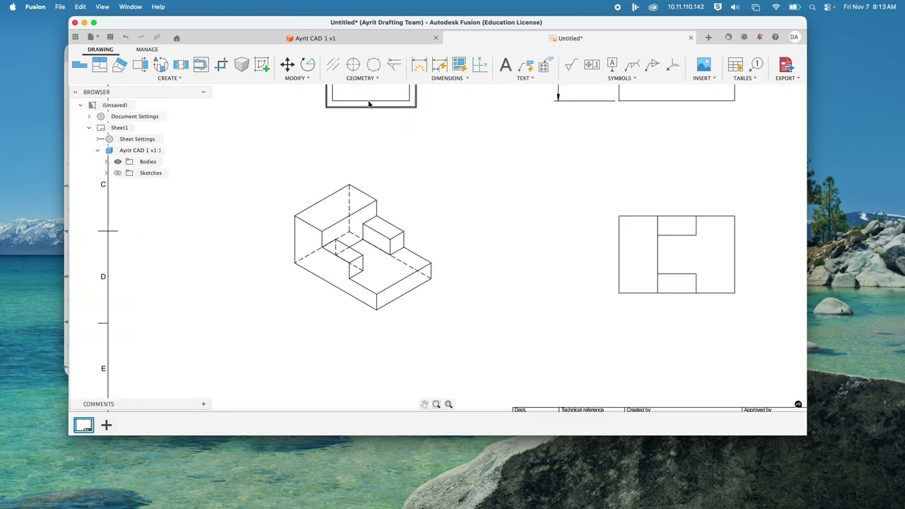 Create a Drawing from a 3D Design in Fusion 360 (2025)
