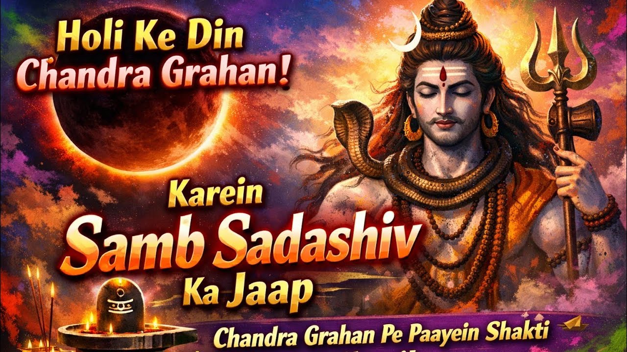Holi ke din Chandra Grahan? 🔴Karein Samb Sadashiv ka Jaap aur paayen Shakti & Shanti! 🔱✨