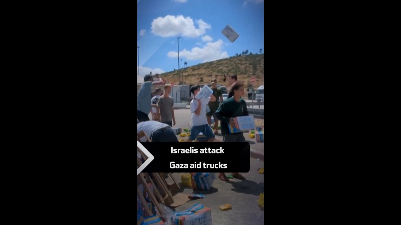 Israelis attack Gaza aid trucks