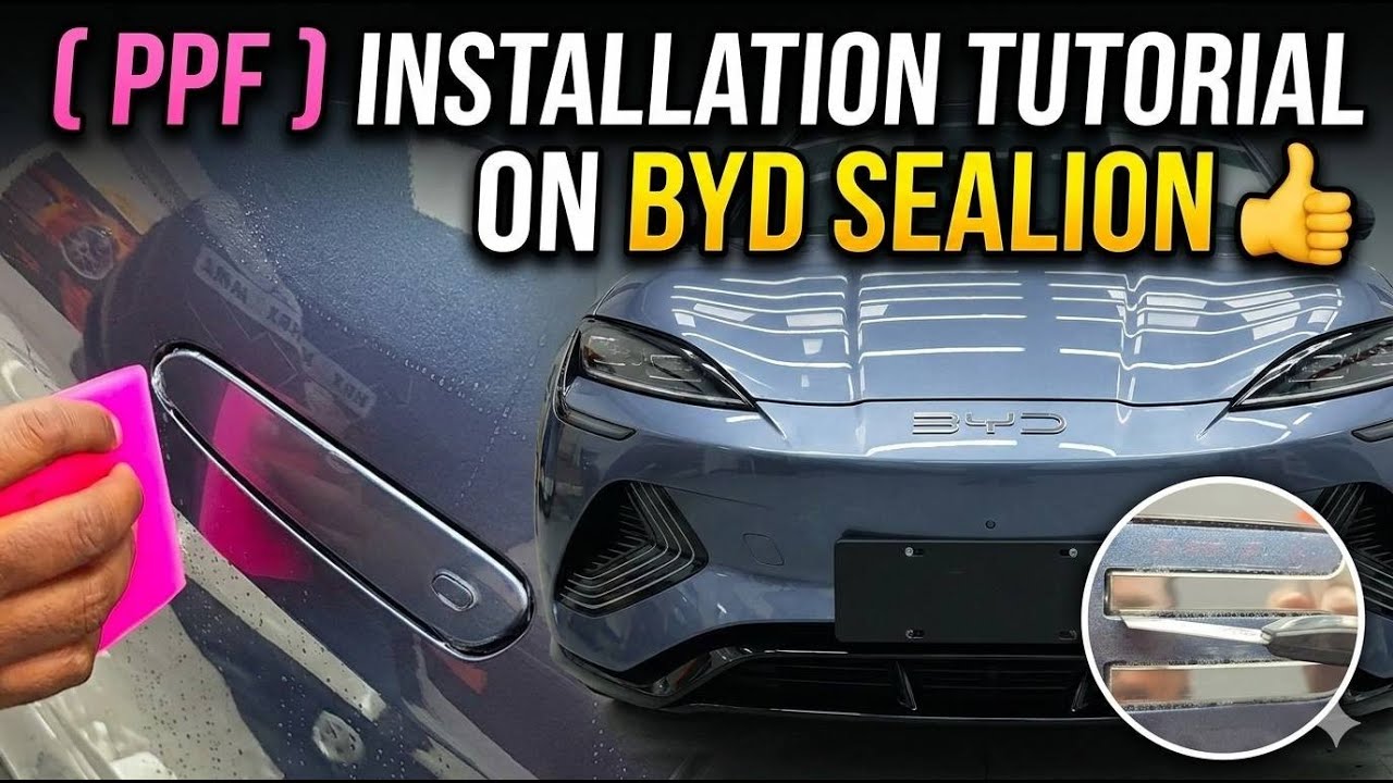 Car Paint Protection Coating 🔥 PPF protection⚡byd sealion⚡full process ☑️