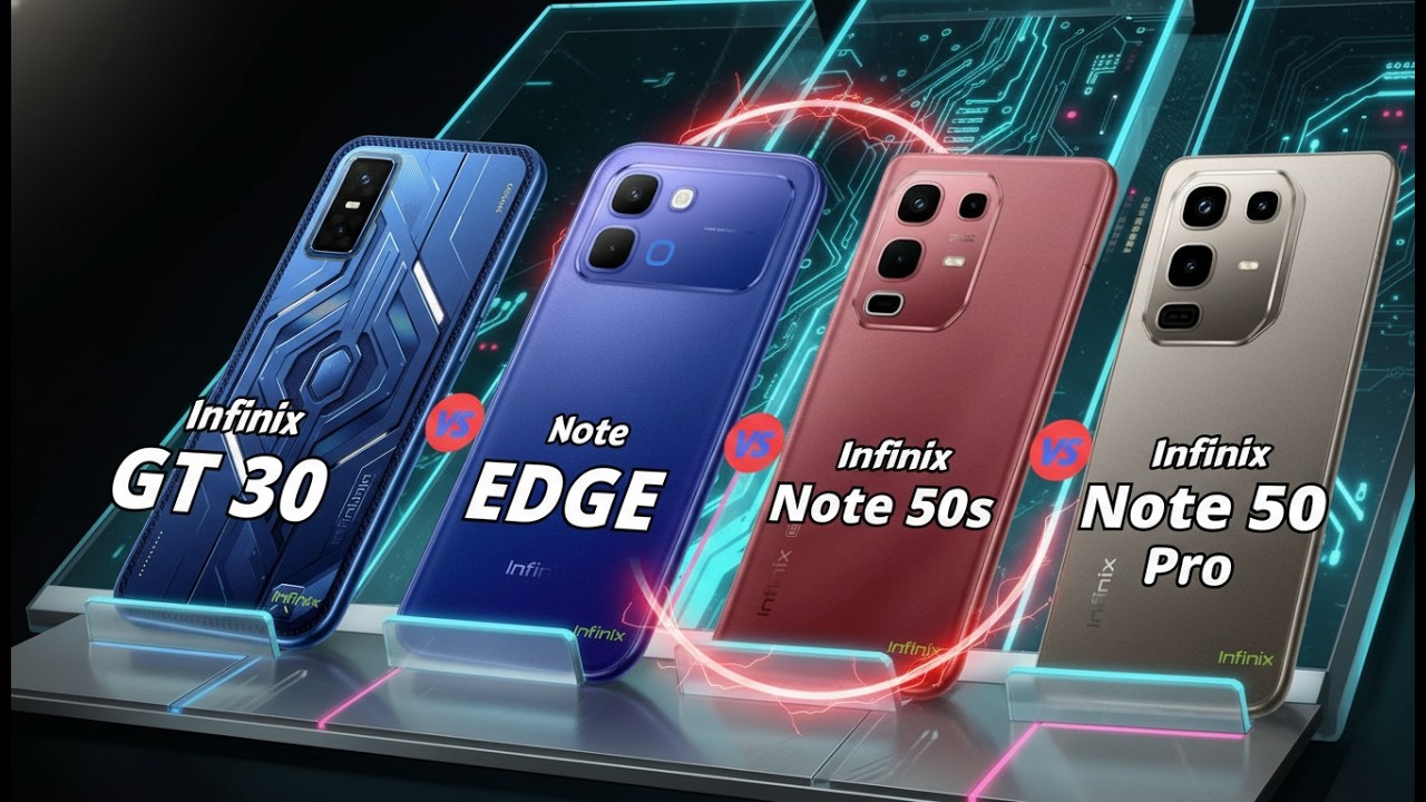 Infinix GT 30 5G vs Infinix Note Edge vs Infinix Note 50s vs Infinix Note 50 Pro