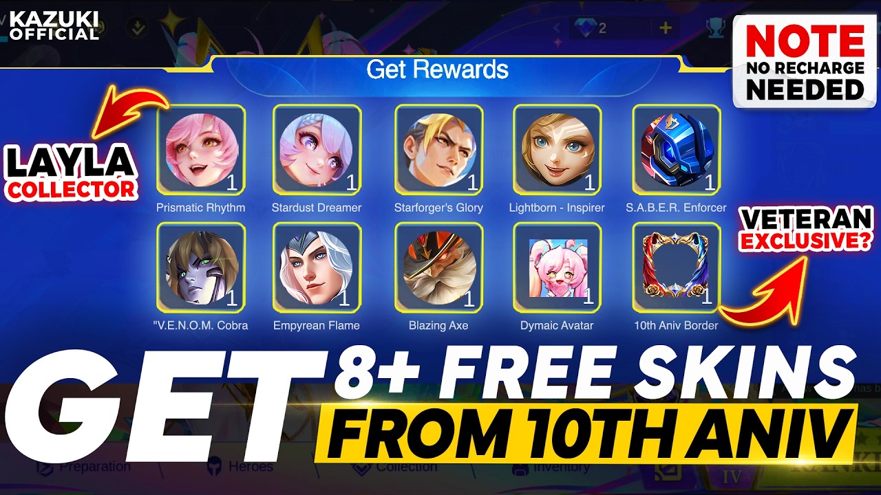 HOW TO GET 8 FREE SKINS + A COLLECTOR SKIN + 1860 DIAS REBATE | 10TH ANNIVERSARY EVENT