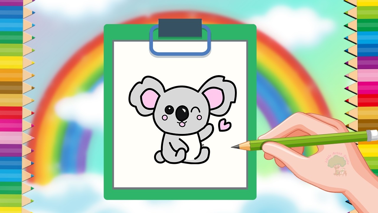 Koala Drawing 🐨 | How to Draw a Koala Step by Step | Easy Cute Animal Drawing