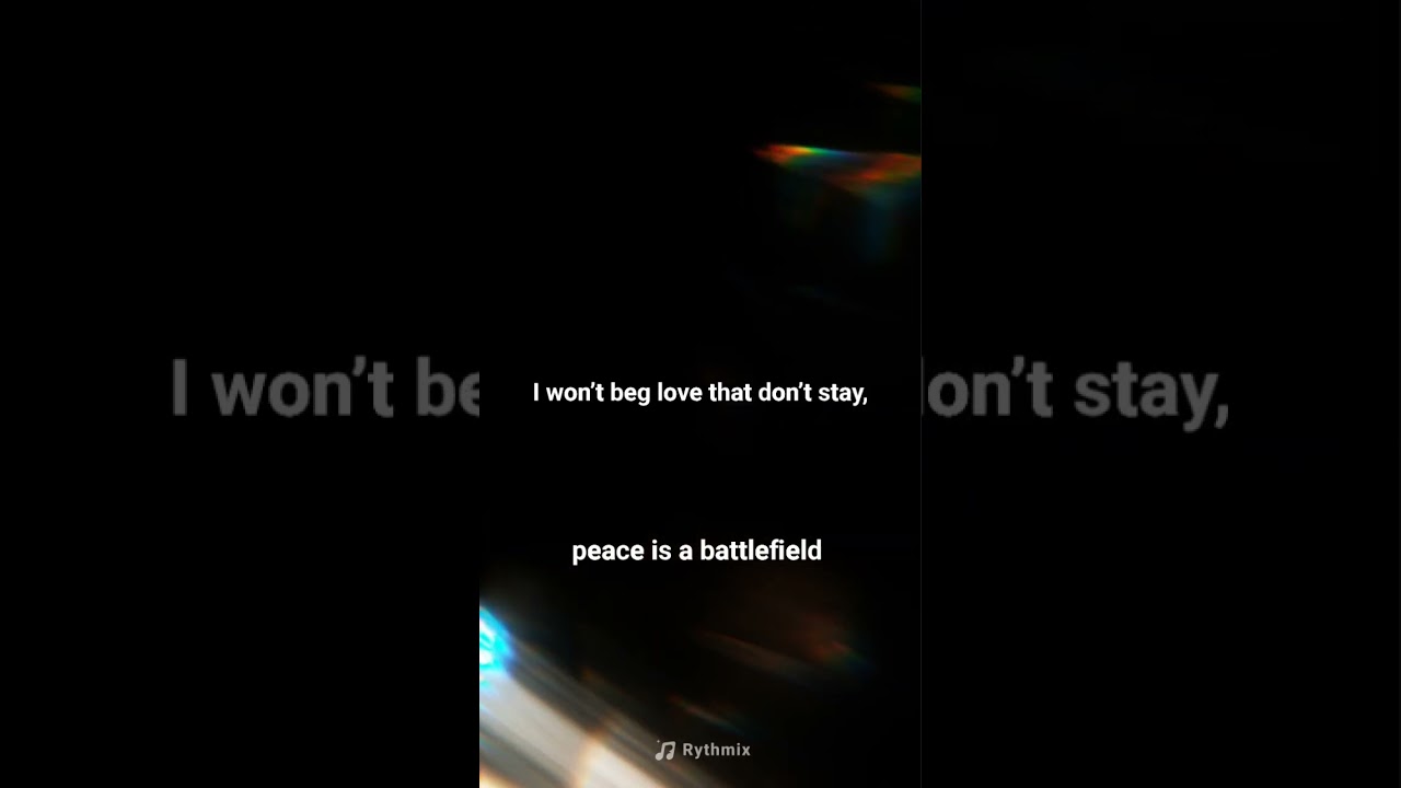peace is a battlefield  Lyrics