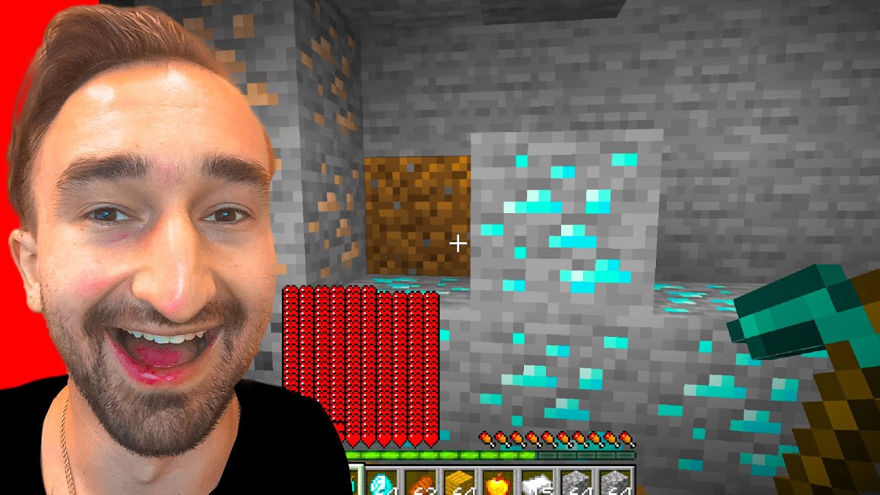 Minecraft, BUT Mining Multiplies Your Health...